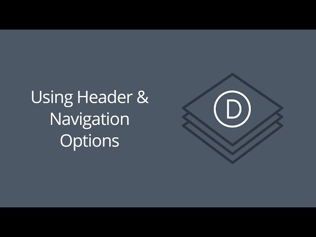 Using Header & Navigation Options