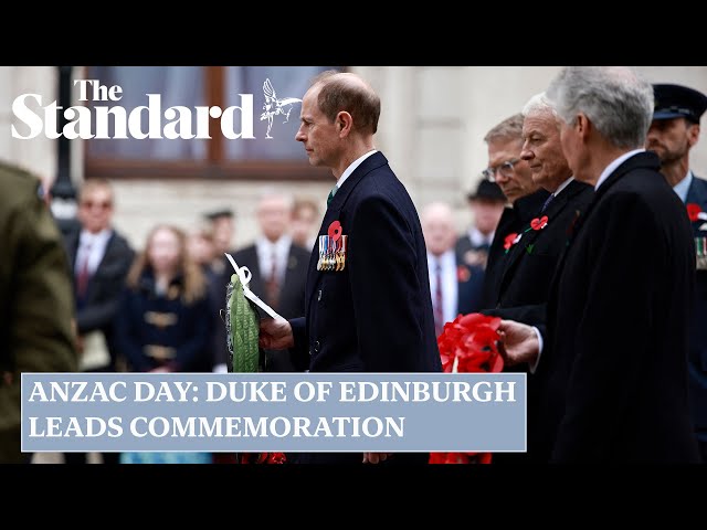 Anzac Day: Duke of Edinburgh leads commemoration of Australia and New Zealand’s war dead