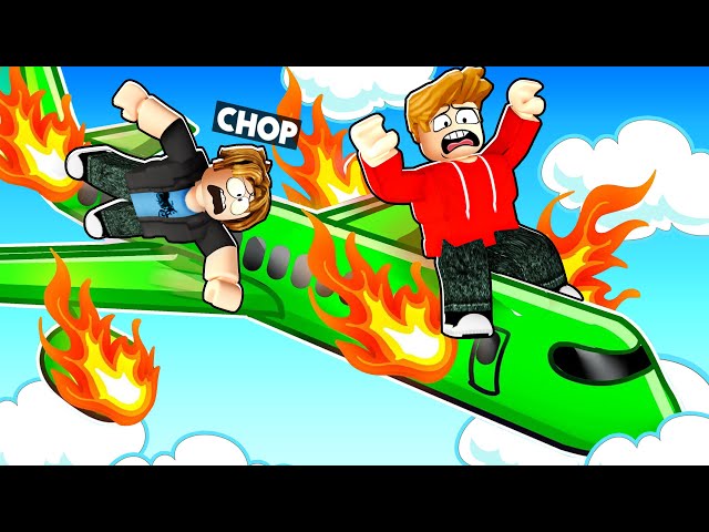 ROBLOX CHOP AND FROSTY PLAY AIRPLANE ESCAPE STORY