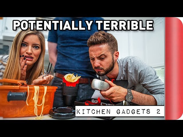 Reviewing Potentially TERRIBLE Kitchen Gadgets Ft. iJustine | Sorted Food