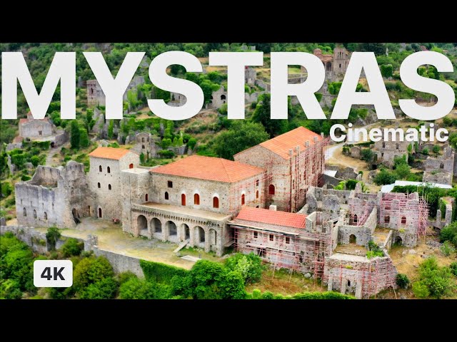 MYSTRAS CASTLE CITY Cinematic Aerial 4K