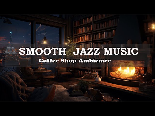 부드러운 재즈 피아노 음악 | 일, 공부, 수면을 위한 편안한 재즈 음악이 있는 서점 카페 분위기