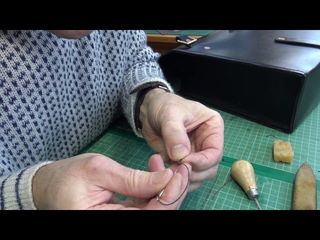 Making a Leather Bag - Part 5 of 7 - Saddle Stitching