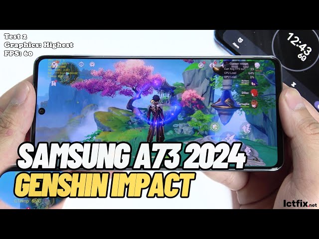 Samsung Galaxy A73 Genshin Impact Gaming test Update 2024 | Snapdragon 778G, 120Hz Display