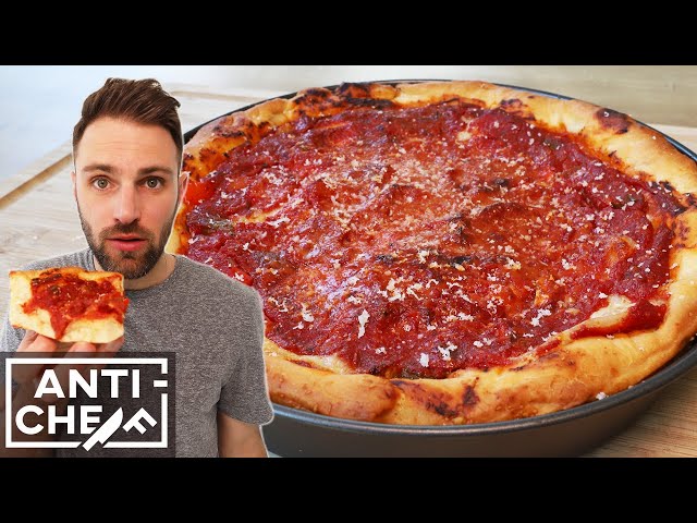 Making CHICAGO-STYLE DEEP DISH PIZZA for the first time