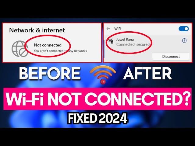 Fixed! Wifi Not Connected in Windows 11,10 || Wifi Not Working Solved 2024💥