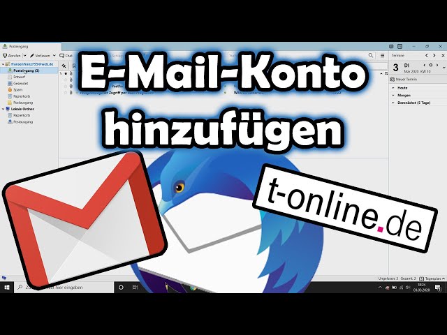 Mozilla Thunderbird - T-Online und Gmail Konto hinzufügen