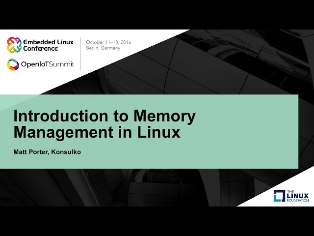 Introduction to Memory Management in Linux