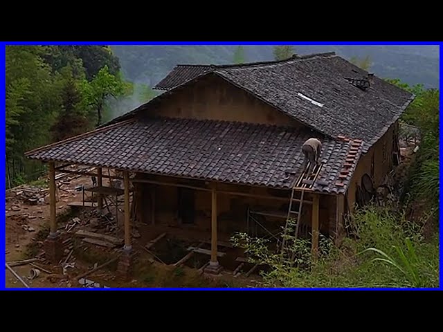 The skilled craftsman renovate the mountain house, upgrade the beautiful garden