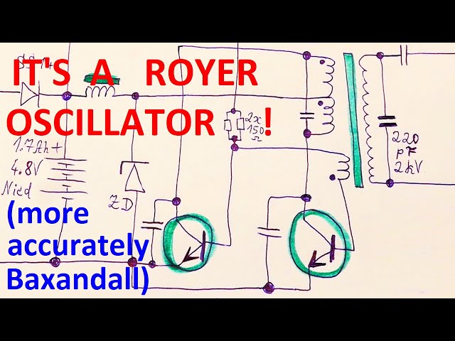 Battery fluorescent inverter + Royer oscillator explained
