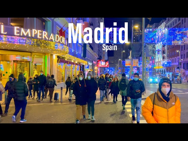 Madrid, Spain 🇪🇸 - Night Walk 2022 - 4K-HDR 60FPS Walking Tour (▶106Min)