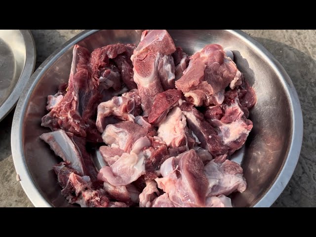 Chulla Mutton 1kg mutton with charbi | Mutton Curry Village Style