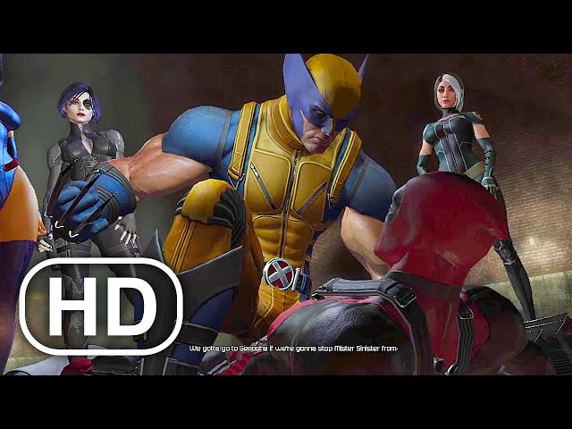 Deadpool Meets Wolverine & X-MEN Team Scene 4K ULTRA HD
