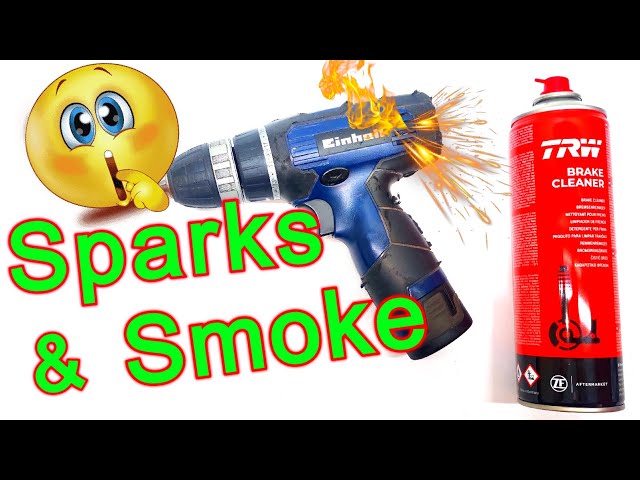 Cordless Drill / How to Fix Sparks and Smoke with TRW Brake Cleaner