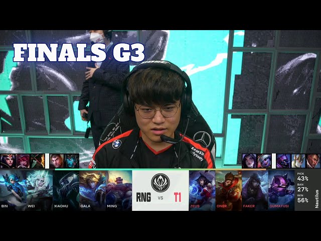 RNG vs T1 - Game 3 | Grand Finals LoL MSI 2022 | T1 vs Royal Never Give Up G3 full game