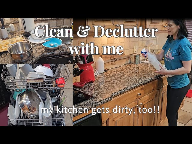 Quick kitchen cleanup - How I get motivated to clean when I don't want to #cleaningmotivation