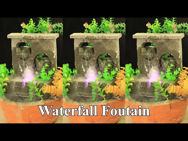 Amazing Beautiful DIY Garden Styrofoam Waterfall Fountain | Best Multi Design DIY Waterfall Fountain