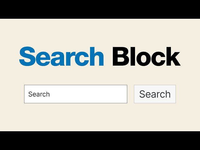 How to Use the WordPress Search Block