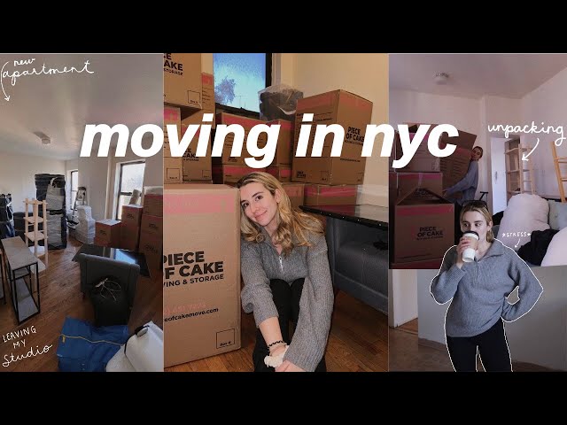 MOVING INTO MY NEW NYC APARTMENT (and leaving my nyc studio) *a realistic moving vlog*