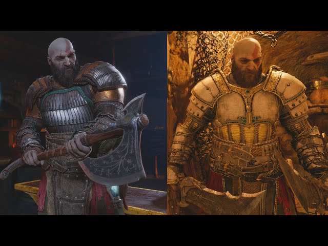 Brok & Kratos Explain Why Kratos Weapons Were Downgraded Back To Level 1 - God Of War: Ragnarök