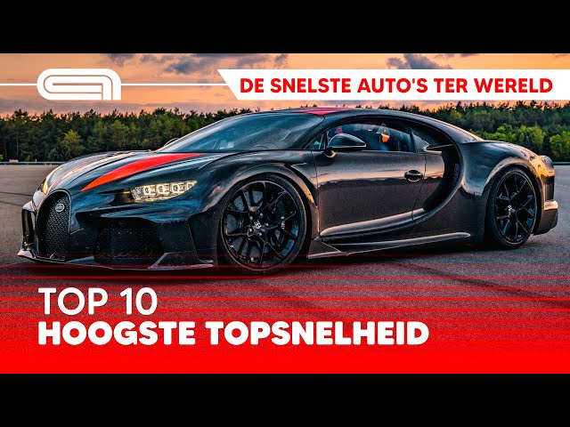 Top 10: auto's met de hoogste topsnelheid