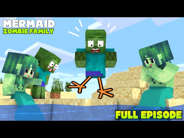 Monster School || CUTE ZOMBIE MERMAID HAPPY FAMILY STORY FULL EPISODE || Minecraft Animation