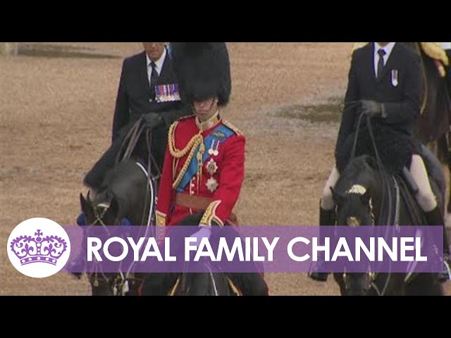 Prince William in Trooping the Colour Rehearsal