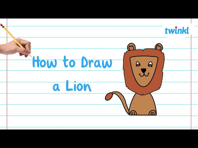 How to Draw a Lion! | Directed Drawing for Kids | Draw Cartoon Animals | Twinkl #drawingforkids