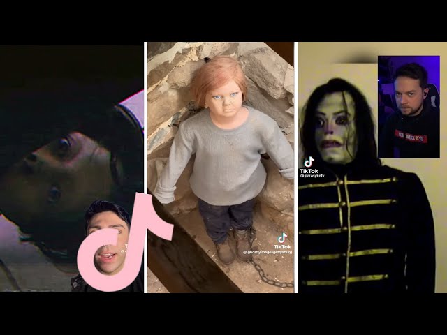 Scary and creepy TikTok videos to watch before going to bed 🕷️😱 #5