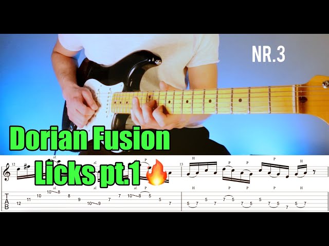 5 Dorian Fusion Guitar Licks With Tabs