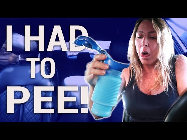 HOW TO PEE IN A CAR (FEMALE DEMONSTRATION) | Travel Snacks