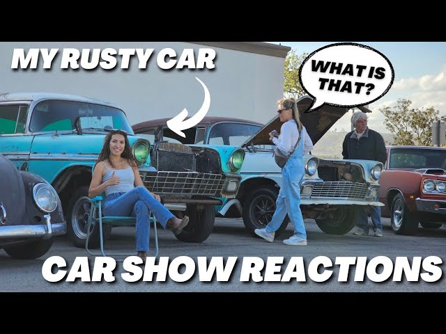 Took My Rusty Car To A Classic Car Show – People REACT To My 1956 Chevy