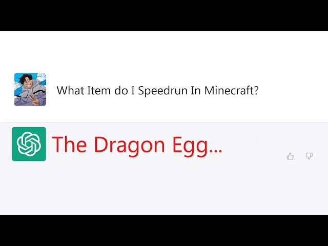 AI Tells me What Item to Speedrun in Minecraft
