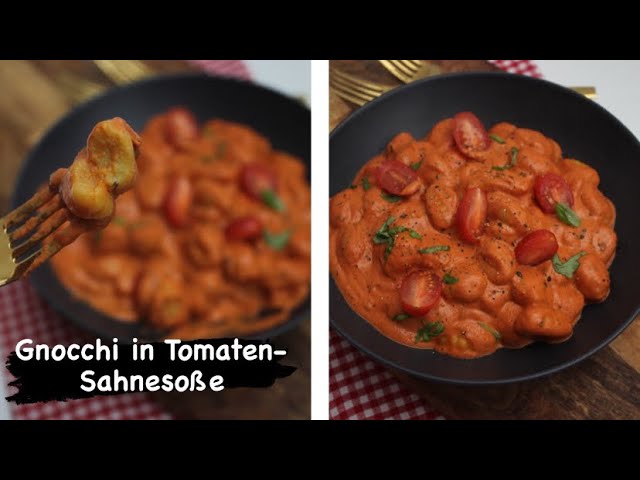 Gnocchi in cremiger Tomatensahnesoße / schnelles Gericht in unter 10 Minuten