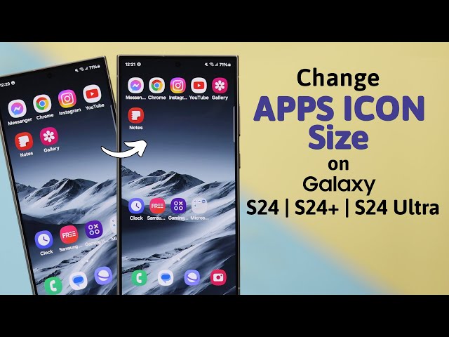 Galaxy S24/S24+/Ultra: How to Change Apps Icon Size! [Grid Size]