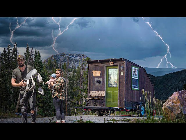 ESCAPING A THUNDERSTORM! | Cabin in the Mountains