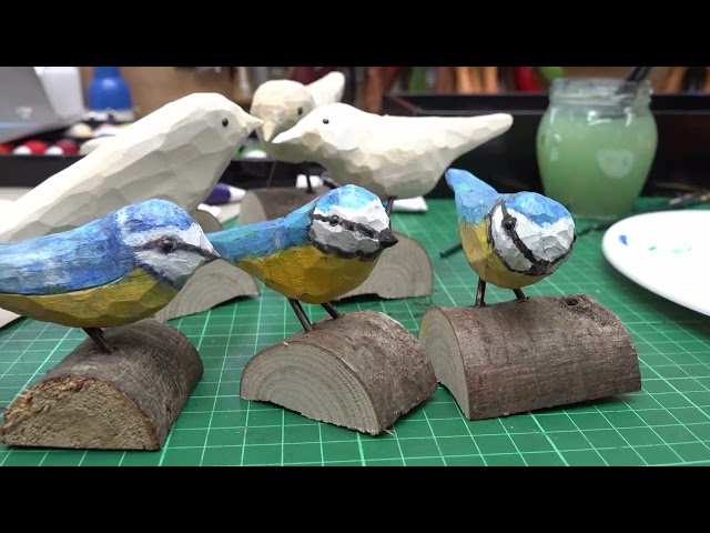 Painting The Whittled Birds That I Made