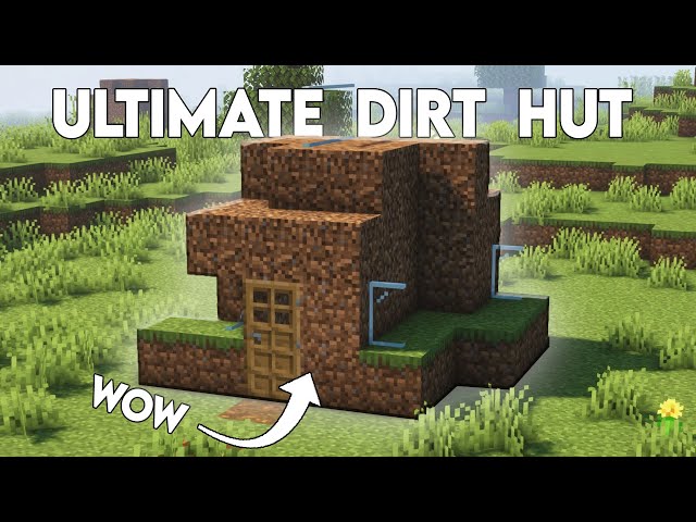 How to Build an Ultimate Dirt Hut💀(Minecraft Tutorial)