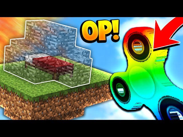 OP MINECRAFT RAINBOW FIDGET SPINNER! (Minecraft BED WARS Challenge)