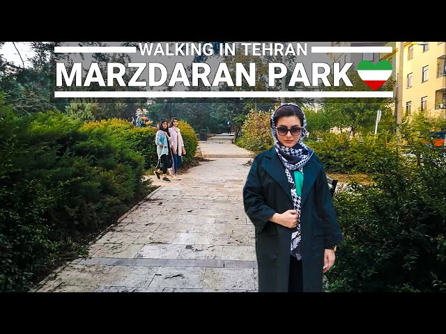 TEHRAN 4K - Tehran Walking Tour | Marzdaran Park | Iran 2021 / تهران پارک مرزداران