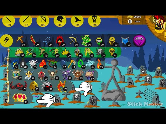 NEW UPDATE POWER OF ALL HEADSTONE EPIC IN MAP 1000 SURVIVORS P2 | STICK WAR LEGACY | STICK MASTER