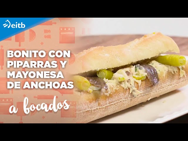 MENÚ BOCATAS: Bonito con piparras y mayonesa de anchoas + Aguacate, cabeza de jabalí y queso