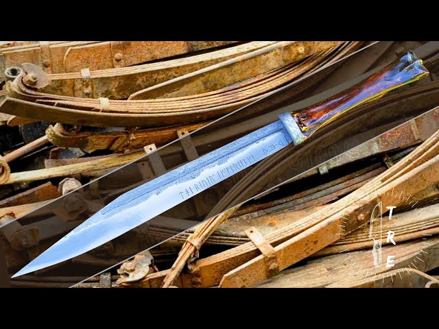 Forging Viking Long Seax From A Leaf Spring | YouTube Knife Makers Challenge | #ytvikingchallenge