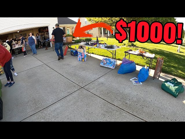 $1000 SITTING AT A GARAGE SALE!