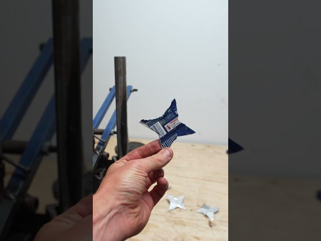 Making throwing stars out of metal cans