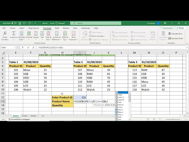 10)How to do Vlookup with Multiple Tables | How to do Vlookup with 3 Tables | Advance excel course