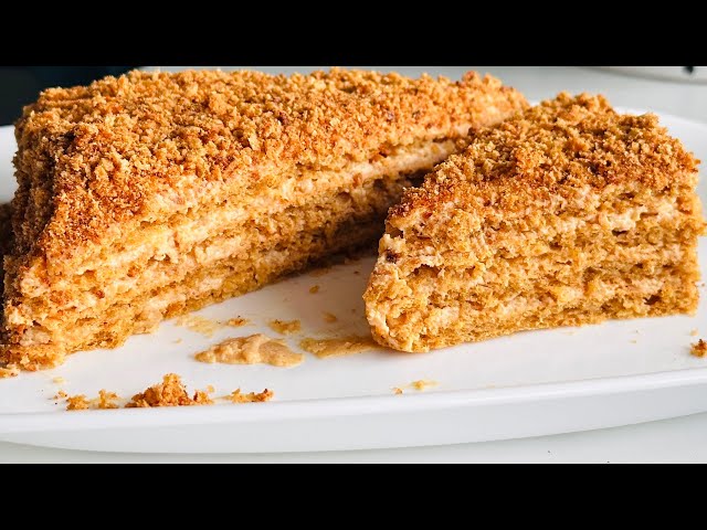 The most delicious honey cake without flour! Just half a teaspoon of honey!