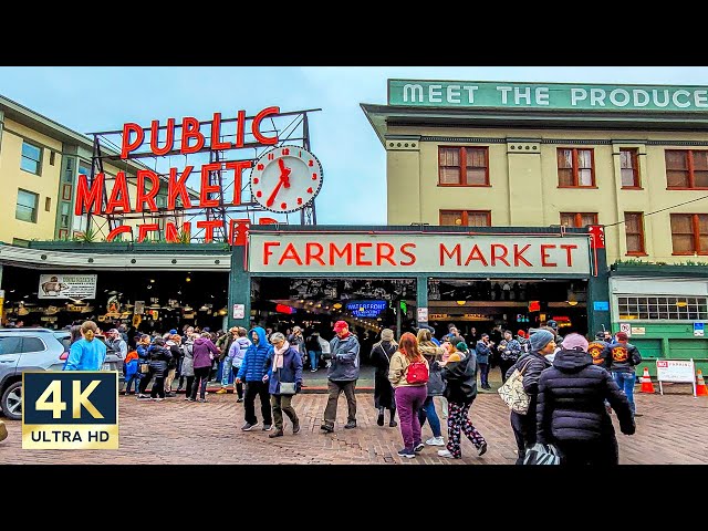 Pike Place Market 🇺🇸 Seattle Washington 4K Walking Tour