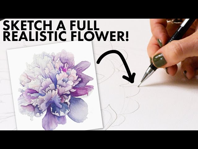 The EASIEST way to draw a realistic flower.