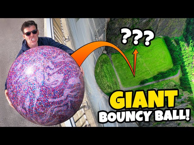 GIANT BOUNCY BALL Drop from 165m Dam!